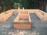Installed garden beds