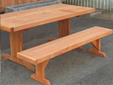Constructed bench seat and table